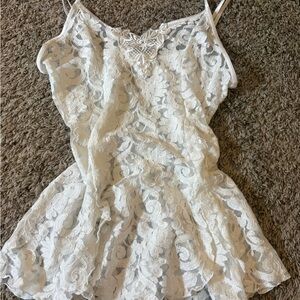 Elegant White Lace Camisole Top